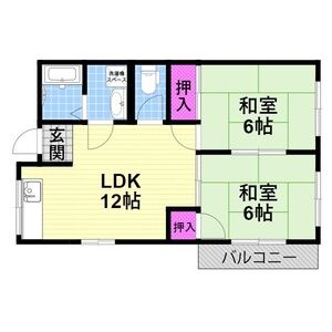 2LDK 間取り図