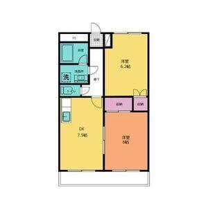 2DK 間取り図