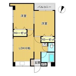 2DK 間取り図