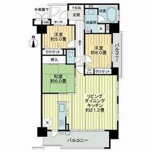 3LDK 間取り図