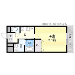 1K 間取り図