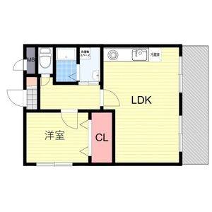 1LDK 間取り図