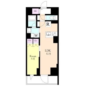 1LDK 間取り図