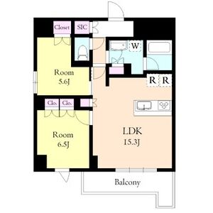 2LDK 間取り図