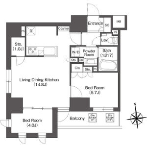 2LDK 間取り図