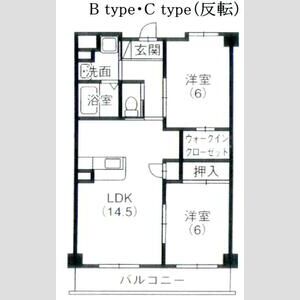 2LDK 間取り図