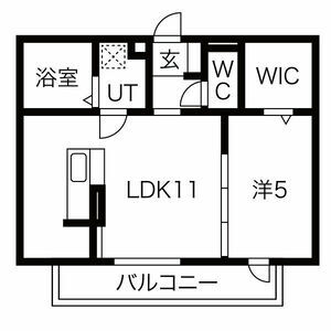 1LDK 間取り図