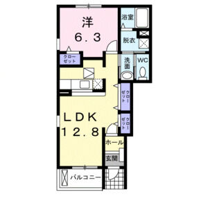 1LDK 間取り図
