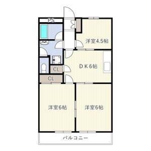 3DK 間取り図