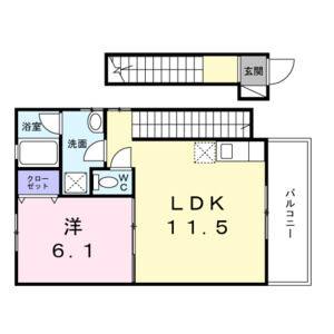 1LDK 間取り図
