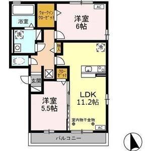 2LDK 間取り図
