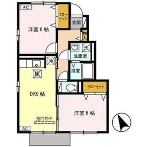 2DK 間取り図