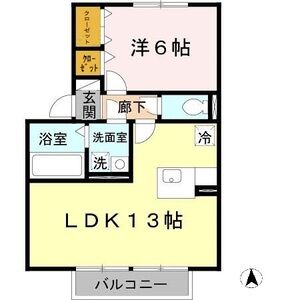 1LDK 間取り図