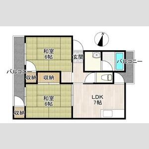 2DK 間取り図