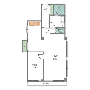 1LDK 間取り図