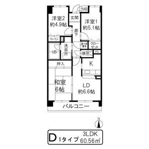 3LDK 間取り図