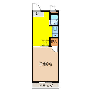 1DK 間取り図
