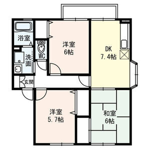 3DK 間取り図