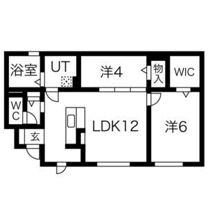 2LDK 間取り図