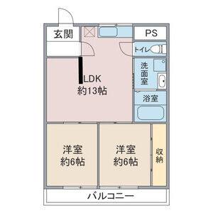 2LDK 間取り図
