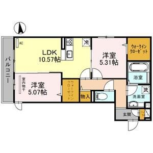 2LDK 間取り図
