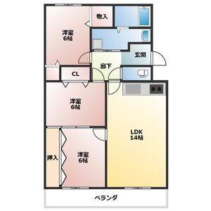 3LDK 間取り図