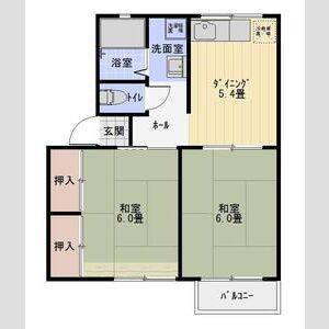 2DK 間取り図