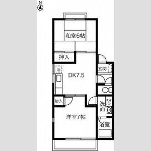 2DK 間取り図