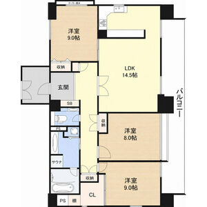 3LDK 間取り図