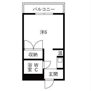 1K 間取り図