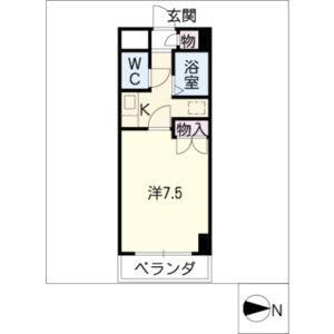 1K 間取り図