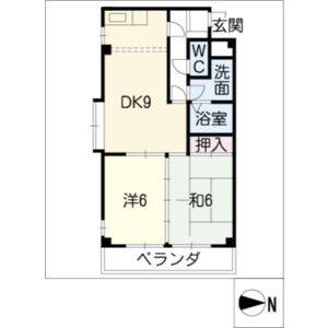 2DK 間取り図