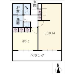 1LDK 間取り図