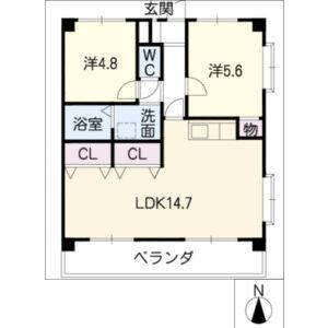 2LDK 間取り図