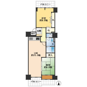 2LDK 間取り図