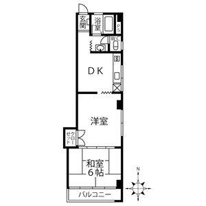 1LDK 間取り図