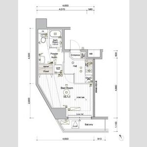 1K 間取り図