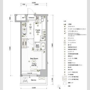 1K 間取り図
