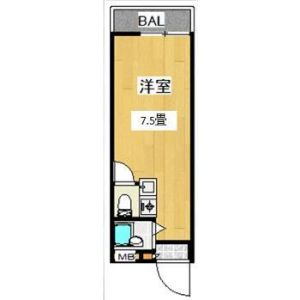 1K 間取り図