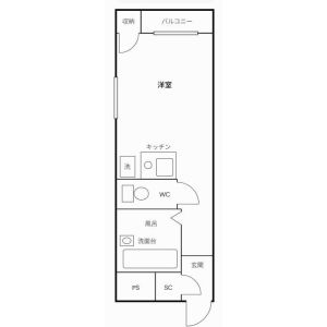 1K 間取り図