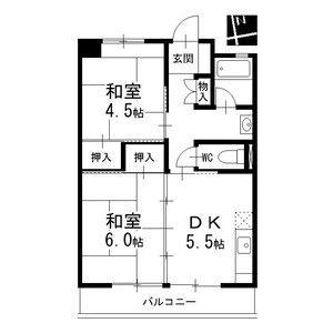 2DK 間取り図