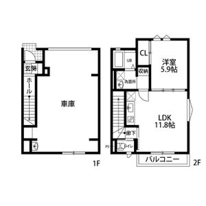 1LDK 間取り図