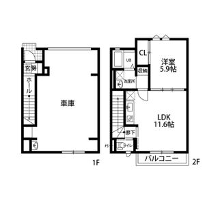 1LDK 間取り図