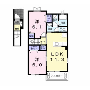 2LDK 間取り図