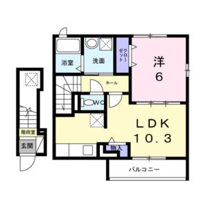 1LDK 間取り図
