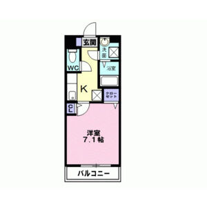 1K 間取り図