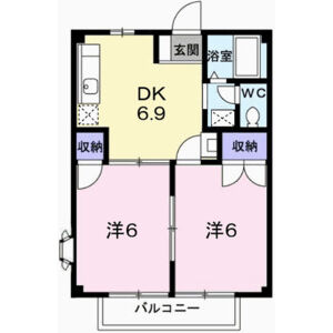 2DK 間取り図