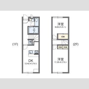 2DK 間取り図