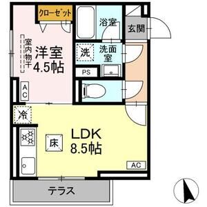 1LDK 間取り図
