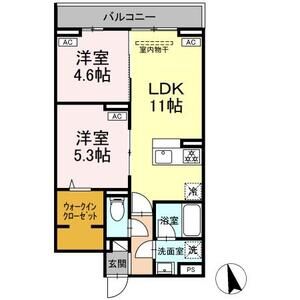 2LDK 間取り図